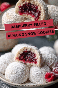 Raspberry-Filled Almond Snow Cookies 1 107