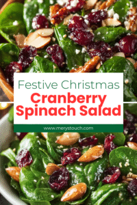 Festive Christmas Cranberry Spinach Salad 1 37