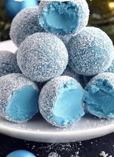 Delicious Blue Christmas Truffles, a perfect holiday treat