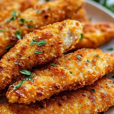 Homemade Baked Chicken Tenders 1 Homemade baked chicken tenders served with dipping sauce