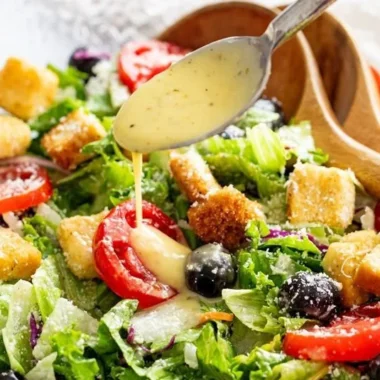 Delicious Olive Garden Salad with fresh greens and Italian dressings