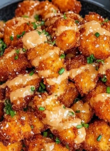 Delicious Bang Bang Chicken topped with creamy spicy sauce and colorful vegetables.