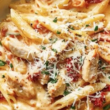 Delicious Marry Me Chicken Pasta served in a bowl with fresh herbs.