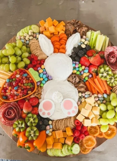 Delicious Easter Charcuterie Board featuring seasonal treats and vibrant colors.